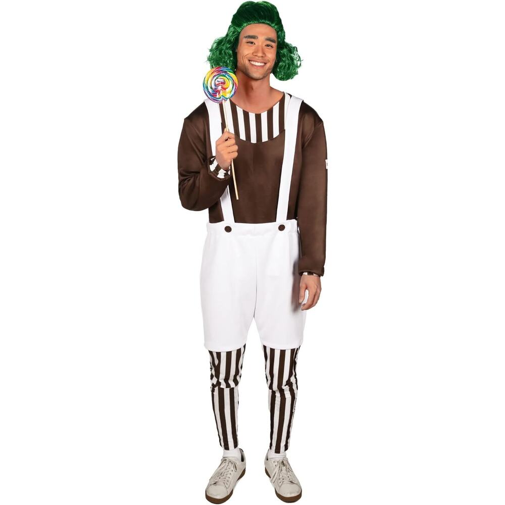 New Mens XL Candy Chocolate Factory Worker Costume